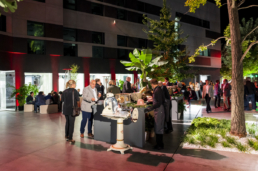 Ospiti e allestimenti vegetali nella sala Ariostea Gala Dinner 2019